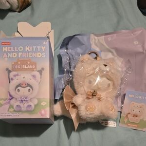 Hello Kitty and Friends Fox Island Plush Keychain - Cream